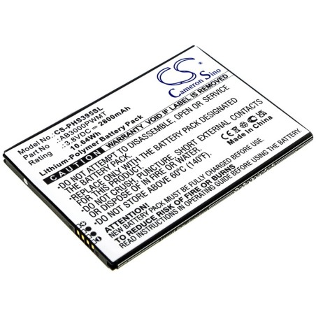 Batterie pour Philips Xenium S395 (2800 mAh/10.64 Wh, 3.8 V)