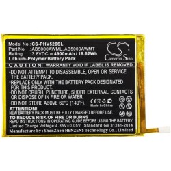 Batterie pour Philips Xenium V787 (4900 mAh/18.62 Wh, 3.8 V)