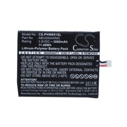 Batterie pour Philips Xenium W8510 (3000 mAh/11.4 Wh, 3.8 V)