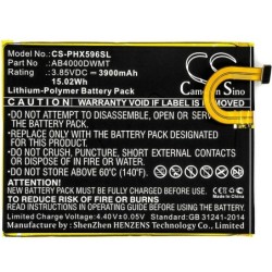 Batterie pour Philips Xenium CTX596 (3900 mAh/15.02 Wh, 3.85 V)