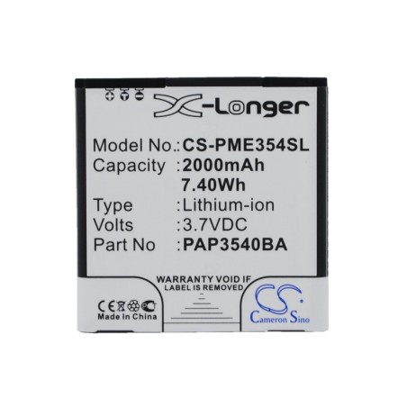 Batterie pour Prestigio PAP3540BA (2000 mAh/7.4 Wh, 3.7 V)