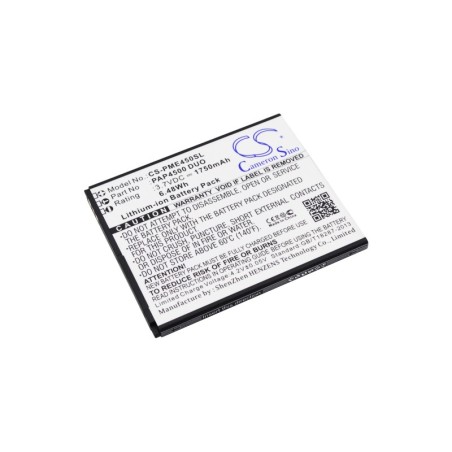 Batterie pour Prestigio MultiPhone 4500 Duo (1750 mAh/6.48 Wh, 3.7 V)