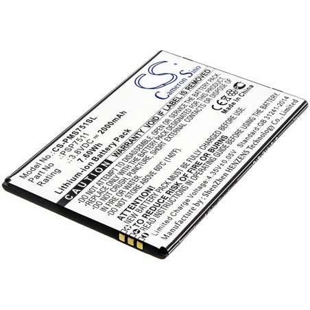 Batterie pour Prestigio PSP7511 (2000 mAh/7.6 Wh, 3.8 V)