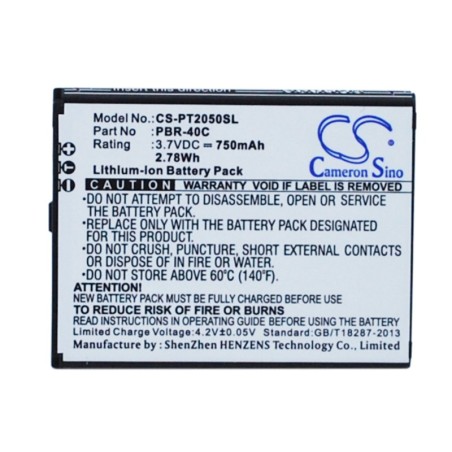 Batterie pour Pantech PBR-40C (750 mAh/2.78 Wh, 3.7 V)
