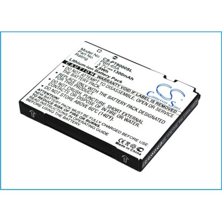 Batterie pour Pantech PBR-65A (1300 mAh/4.81 Wh, 3.7 V)