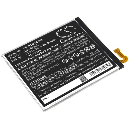 Batterie pour Pantech BA-8300E (2900 mAh/11.17 Wh, 3.85 V)