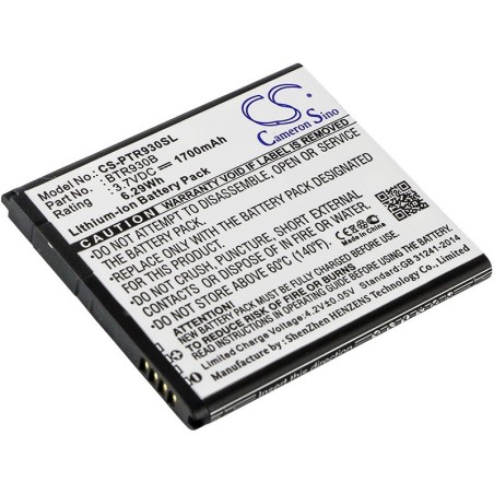 Batterie pour Pantech Perception (1700 mAh/6.29 Wh, 3.7 V)