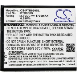 Batterie pour Pantech Perception (1700 mAh/6.29 Wh, 3.7 V)