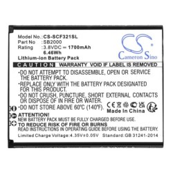 Batterie pour Schok Flip SC3218B (1700 mAh/6.46 Wh, 3.8 V)