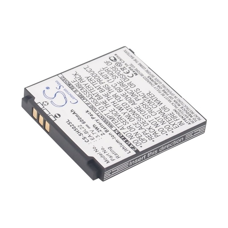 Batterie pour Sharp SH5010C (600 mAh/2.22 Wh, 3.7 V)