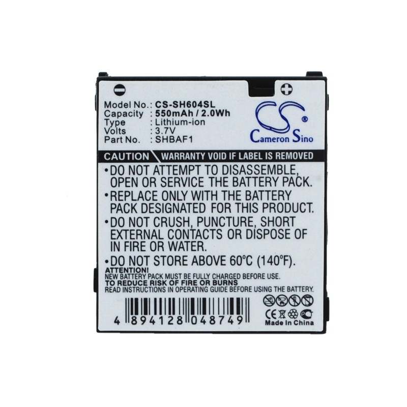 Batterie pour Sharp SHBAF1 (550 mAh/2.04 Wh, 3.7 V)