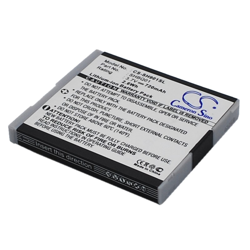 Batterie pour Sharp V401SH (720 mAh/2.66 Wh, 3.7 V)