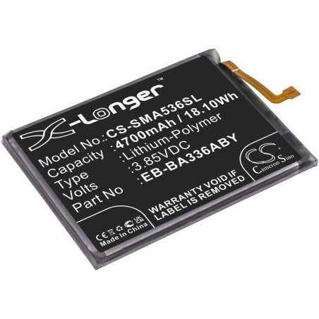 Batterie pour Samsung SM-A536V (4700 mAh/18.1 Wh, 3.85 V)