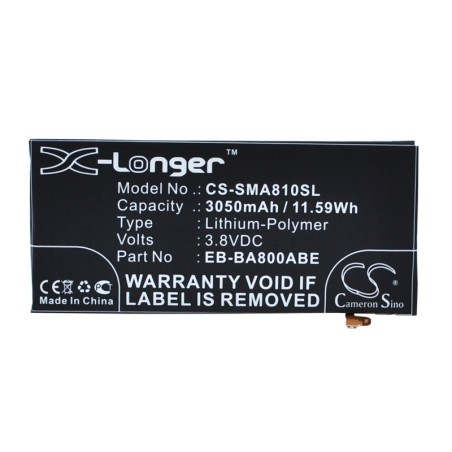 Batterie pour Samsung EB-BA800ABE (3050 mAh/11.59 Wh, 3.8 V)
