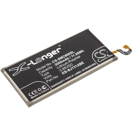 Batterie pour Samsung Galaxy C8 Duos (3000 mAh/11.55 Wh, 3.85 V)