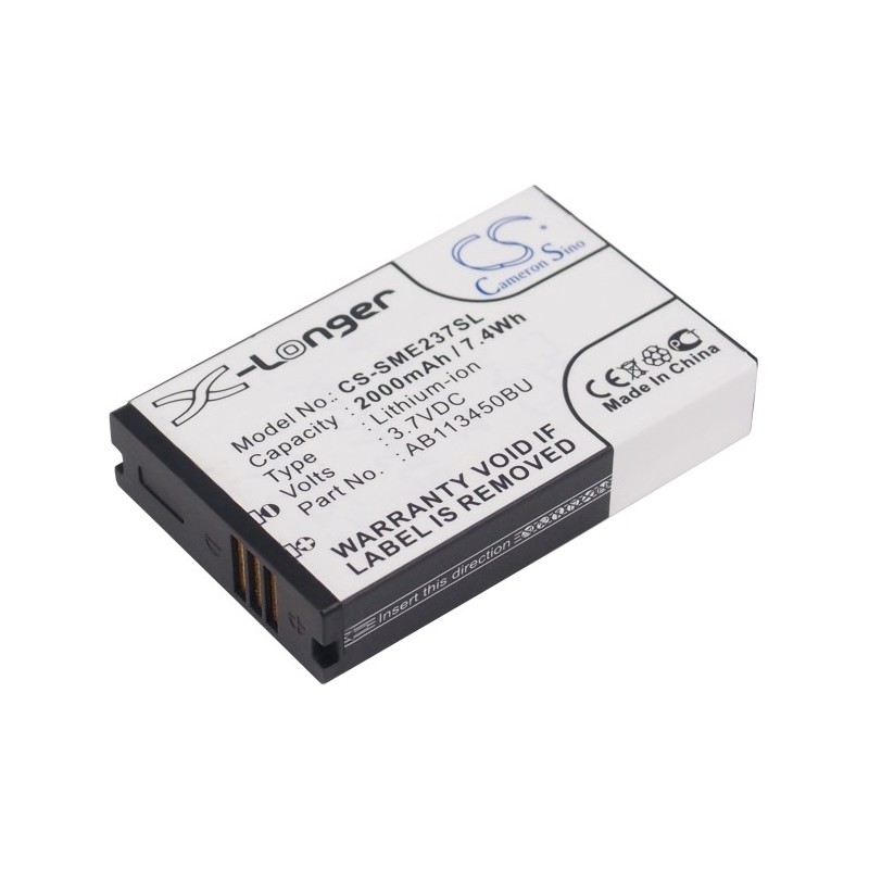 Batterie pour Samsung GT-E2370 (2000 mAh/7.4 Wh, 3.7 V)