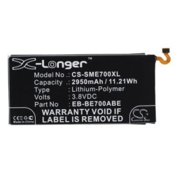 Batterie pour Samsung SM-E700F (2950 mAh/11.21 Wh, 3.8 V)