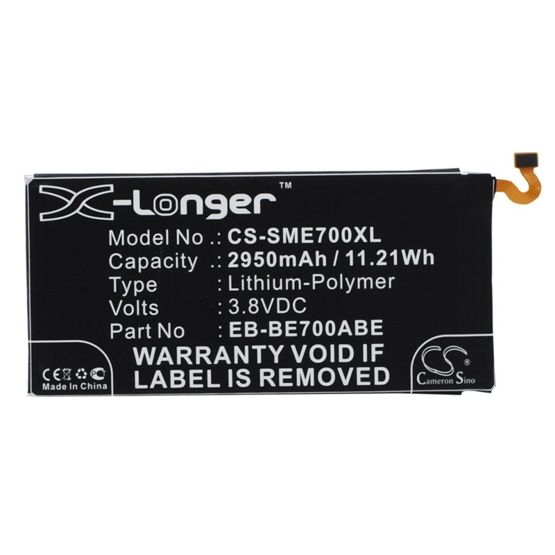 Batterie pour Samsung SM-E700F (2950 mAh/11.21 Wh, 3.8 V)