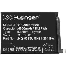 Batterie pour Samsung SM-A037M (4900 mAh/18.87 Wh, 3.85 V)
