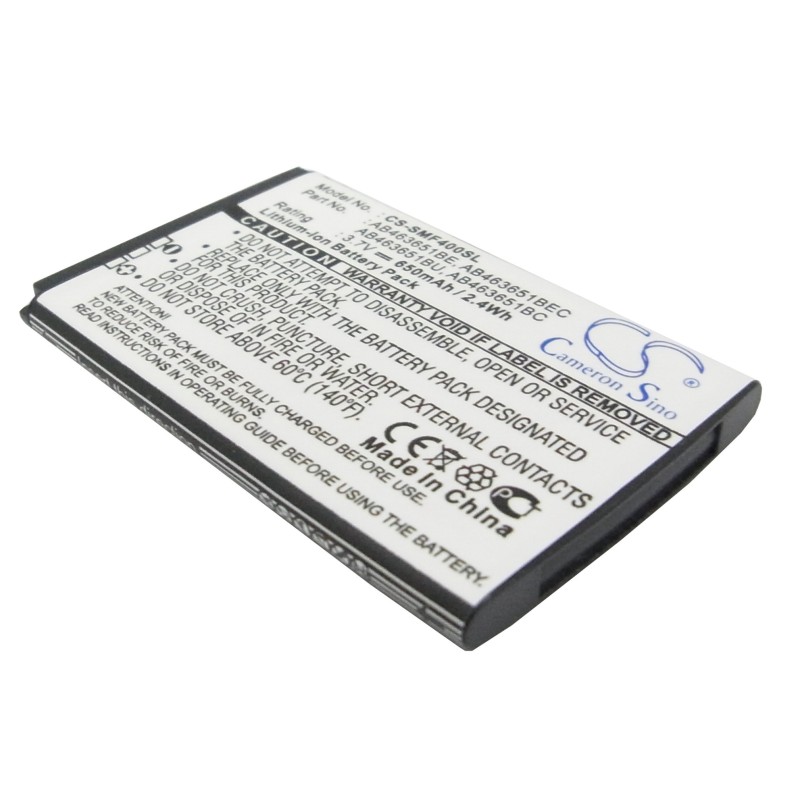 Batterie pour Samsung SGH-L708E (650 mAh/2.41 Wh, 3.7 V)