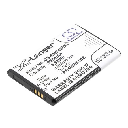 Batterie pour Samsung GT-M7600 (950 mAh/3.52 Wh, 3.7 V)