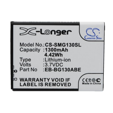 Batterie pour Samsung EB-BG130BBE (1300 mAh/4.81 Wh, 3.7 V)