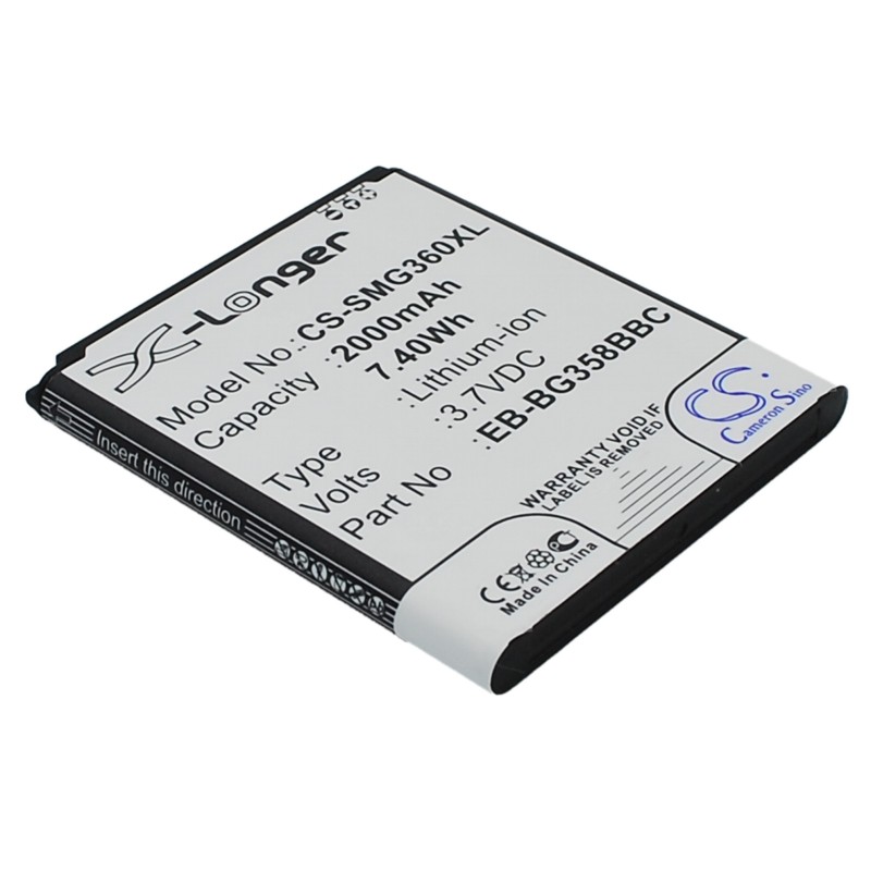 Batterie pour Samsung EB-BG358BBC (2000 mAh/7.4 Wh, 3.7 V)