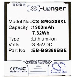 Batterie pour Samsung SGH-N533 (1900 mAh/7.32 Wh, 3.85 V)