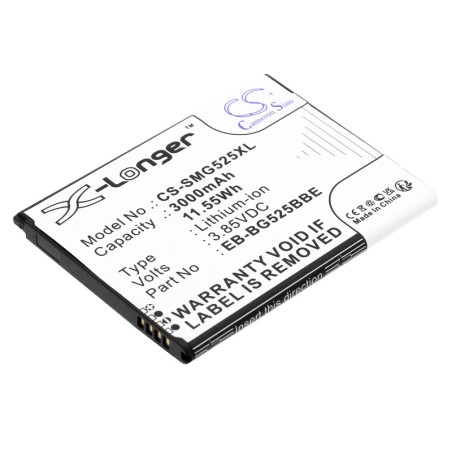 Batterie pour Samsung EB-BG525BBE (3000 mAh/11.55 Wh, 3.85 V)