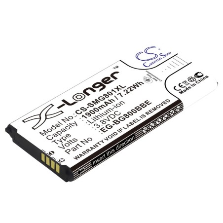 Batterie pour Samsung EB-BG800CBE (1900 mAh/7.22 Wh, 3.8 V)