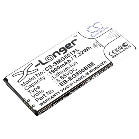 Batterie pour Samsung SM-G850F (1900 mAh/7.32 Wh, 3.85 V)
