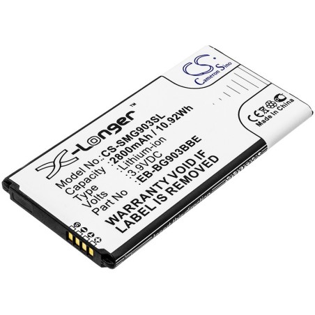 Batterie pour Samsung EB-BG903BBA (2800 mAh/10.92 Wh, 3.9 V)