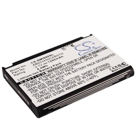 Batterie pour Samsung AB653450CABSTD (1200 mAh/4.44 Wh, 3.7 V)