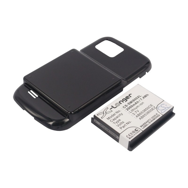 Batterie pour Samsung AB653850EZ (2000 mAh/7.4 Wh, 3.7 V)