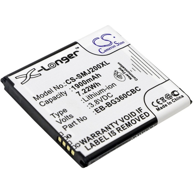 Batterie pour Samsung SM-J200H/DD (1900 mAh/7.22 Wh, 3.8 V)