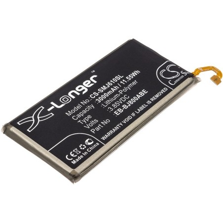 Batterie pour Samsung EB-BJ800ABE (3000 mAh/11.55 Wh, 3.85 V)