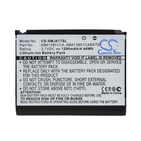 Batterie pour Samsung AB813851CABSTD (1200 mAh/4.44 Wh, 3.7 V)