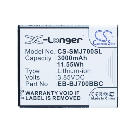 Batterie pour Samsung EB-BJ700BBC (3000 mAh/11.55 Wh, 3.85 V)