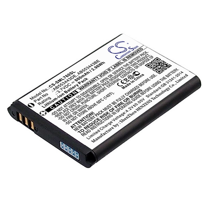 Batterie pour Samsung AB553443BE (800 mAh/2.96 Wh, 3.7 V)
