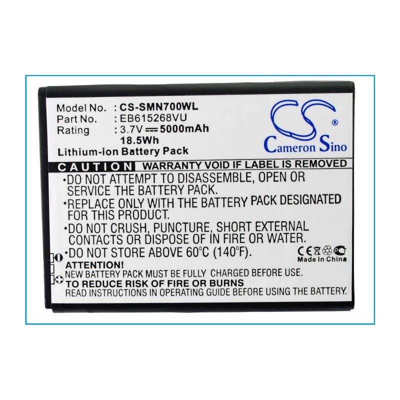 Batterie pour Samsung Galaxy Note (5000 mAh/18.5 Wh, 3.7 V)