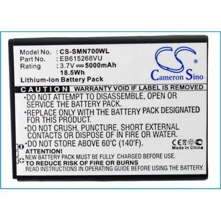 Batterie pour Samsung Galaxy Note (5000 mAh/18.5 Wh, 3.7 V)