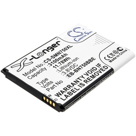 Batterie pour Samsung Galaxy Note 3 Mini (3100 mAh/11.78 Wh, 3.8 V)