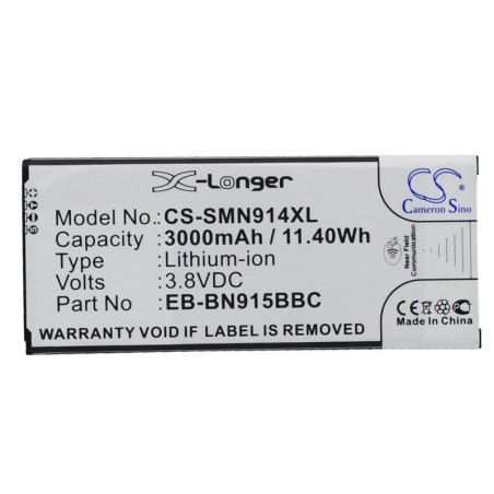 Batterie pour Samsung Note Edge 4G (3000 mAh/11.4 Wh, 3.8 V)