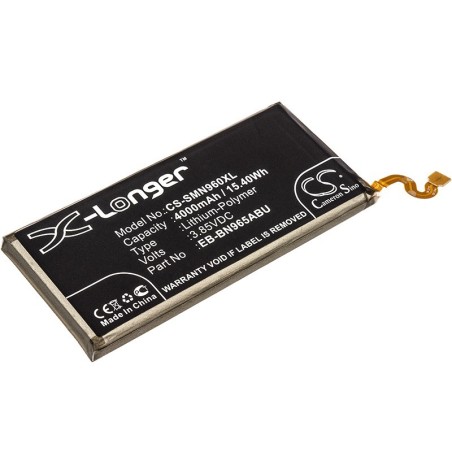 Batterie pour Samsung Galaxy Note 9 (4000 mAh/15.4 Wh, 3.85 V)