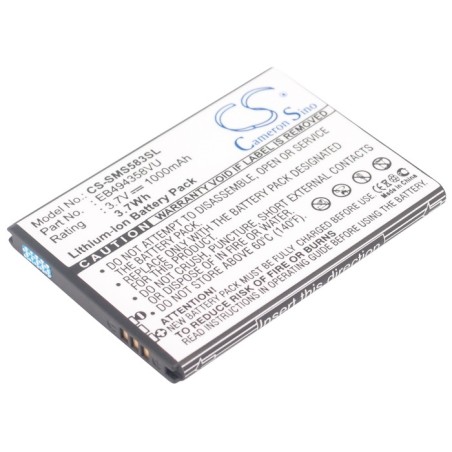 Batterie pour Samsung Galaxy S Mini (1000 mAh/3.7 Wh, 3.7 V)