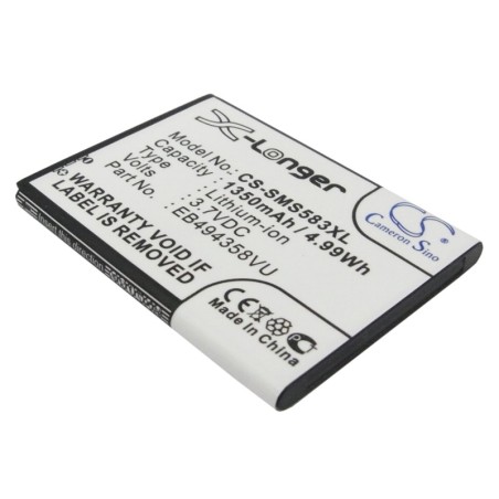 Batterie pour Samsung Galaxy Gio (1350 mAh/5 Wh, 3.7 V)