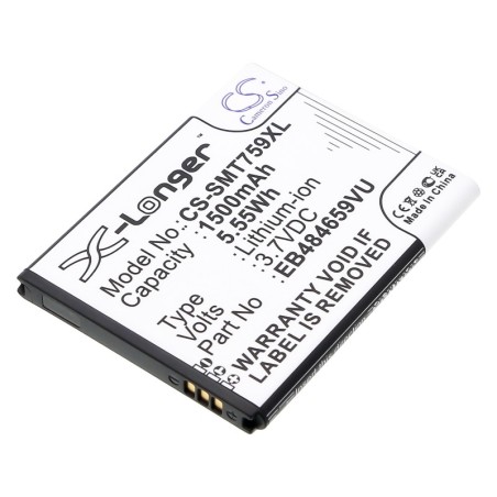 Batterie pour Samsung S720C (1500 mAh/5.55 Wh, 3.7 V)