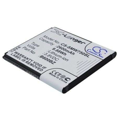 Batterie pour Samsung B600BZ (2600 mAh/9.88 Wh, 3.8 V)