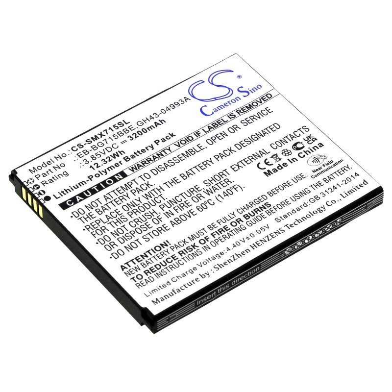 Batterie pour Samsung SM-G715 (3200 mAh/12.32 Wh, 3.85 V)
