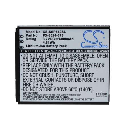Batterie pour Simvalley SingleCore (1300 mAh/4.81 Wh, 3.7 V)